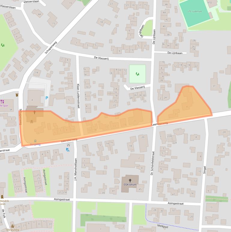 Kaart van postcodegebied 9971EA.