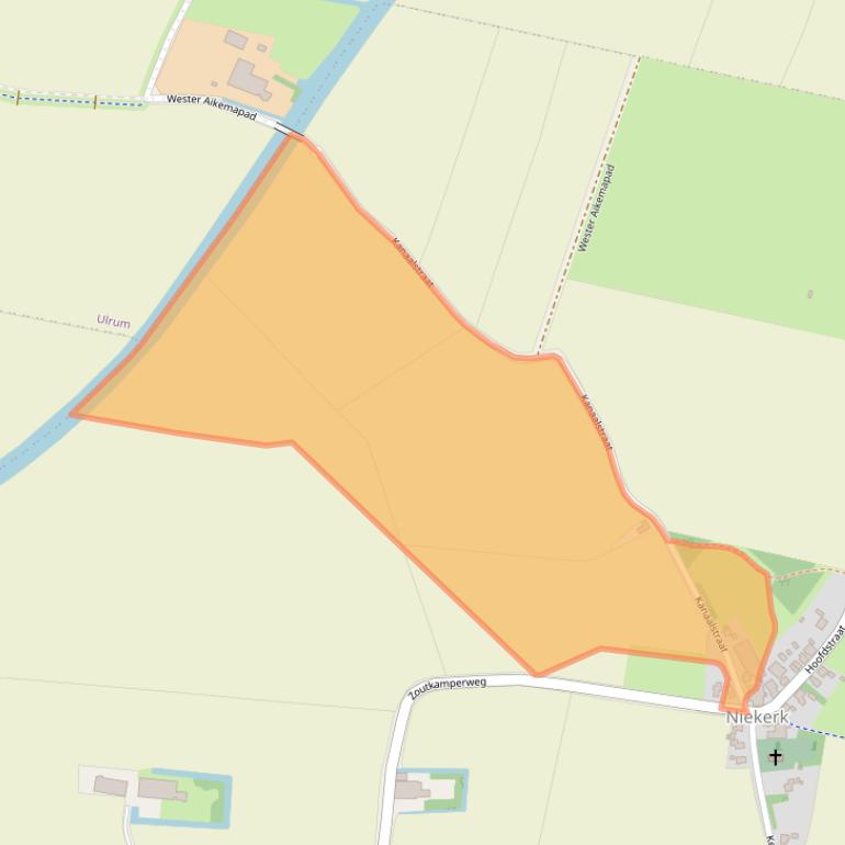 Kaart van postcodegebied 9972PB.