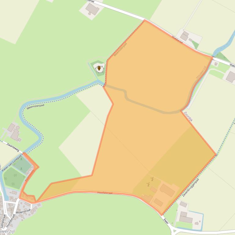 Kaart van postcodegebied 9973PE.