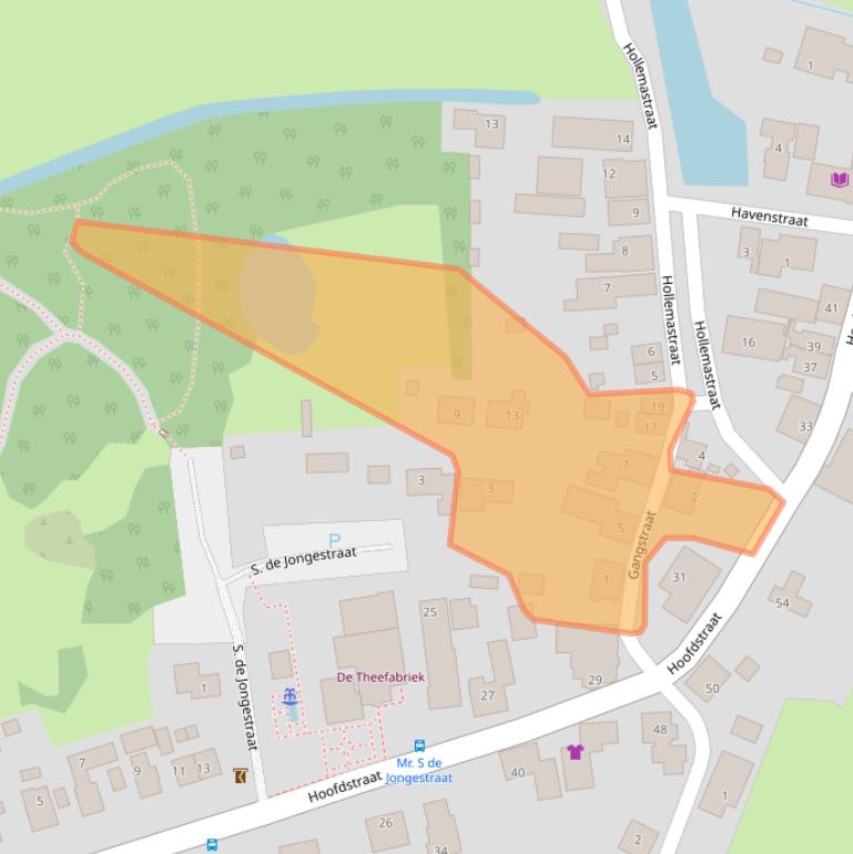 Kaart van postcodegebied 9973PP.