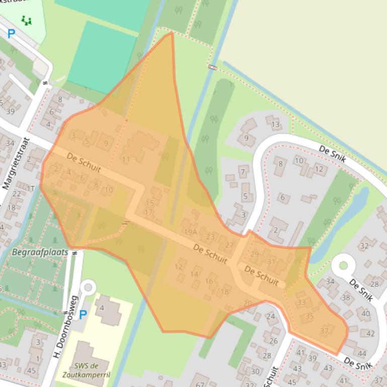 Kaart van postcodegebied 9974NA.