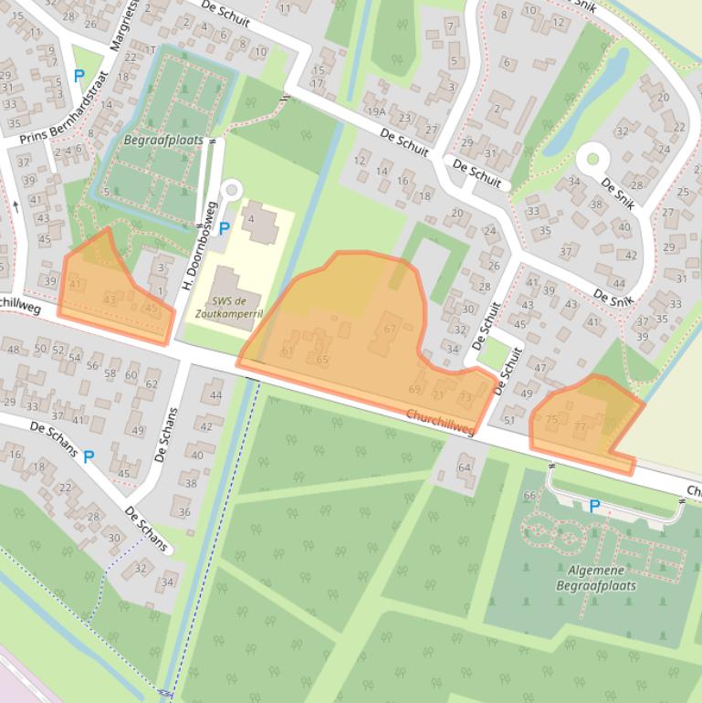 Kaart van postcodegebied 9974PB.