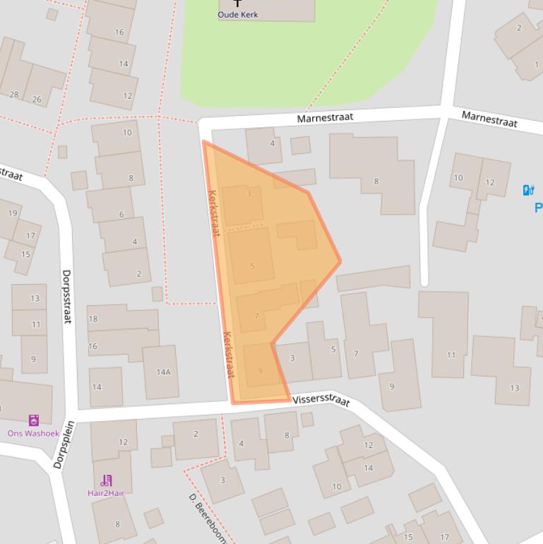 Kaart van postcodegebied 9974PX.