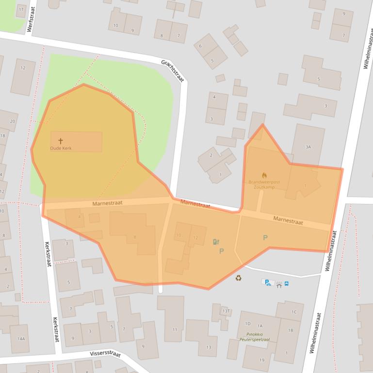 Kaart van postcodegebied 9974RB.