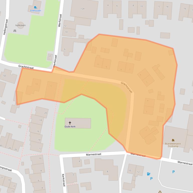 Kaart van postcodegebied 9974RC.