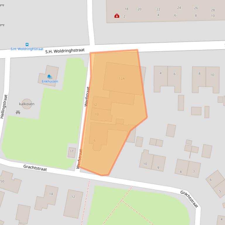 Kaart van postcodegebied 9974RD.