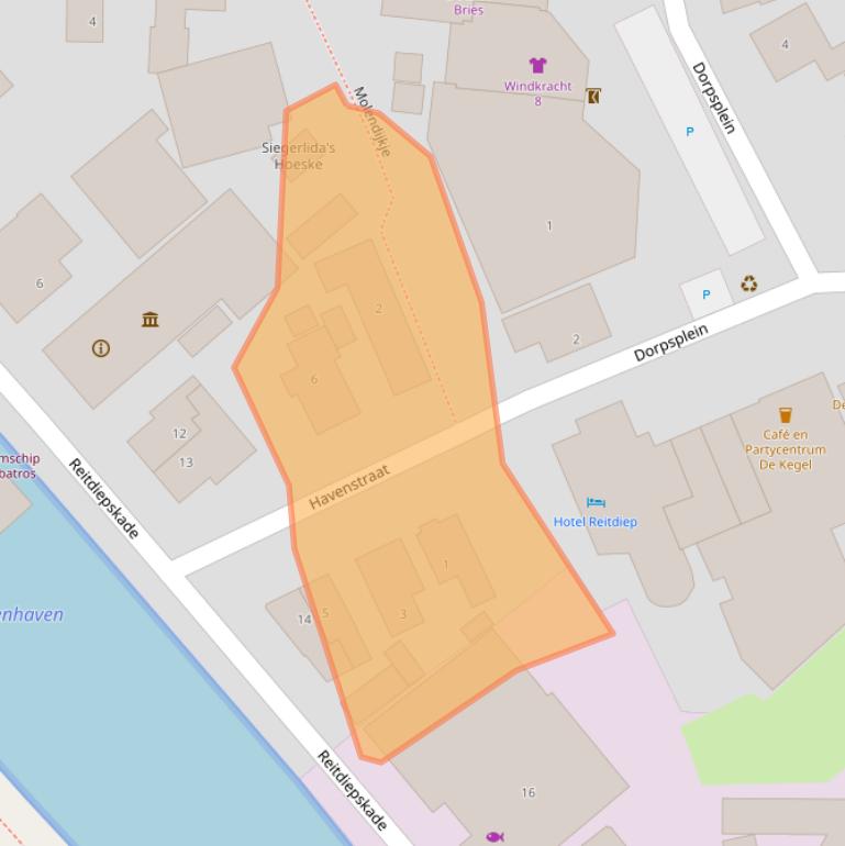 Kaart van postcodegebied 9974RN.