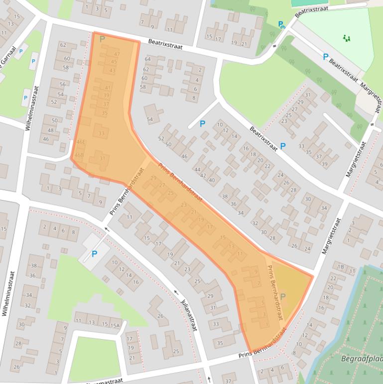 Kaart van postcodegebied 9974RS.