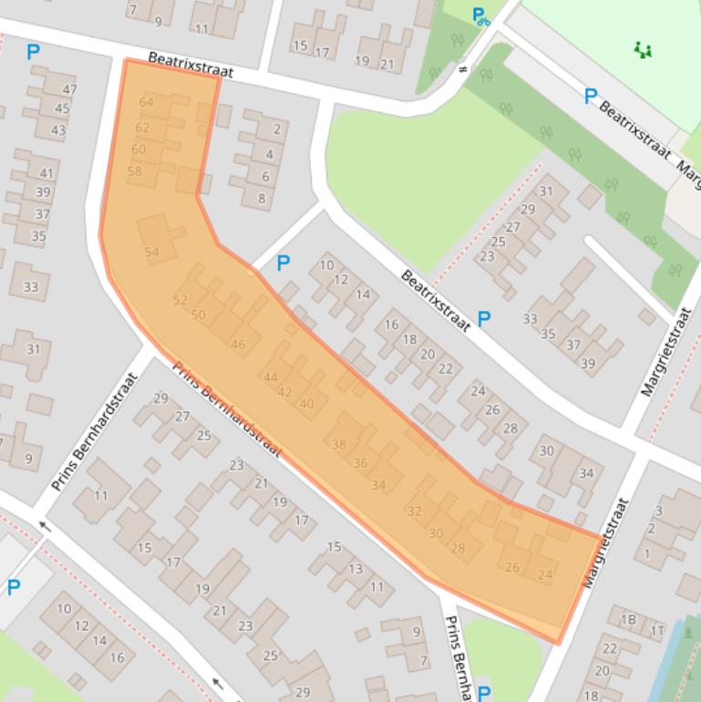 Kaart van postcodegebied 9974RV.