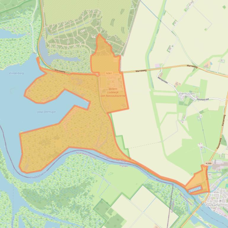 Kaart van postcodegebied 9974SM.