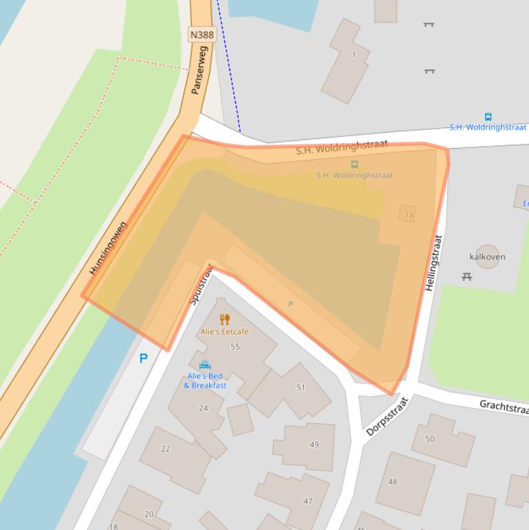 Kaart van postcodegebied 9974SN.