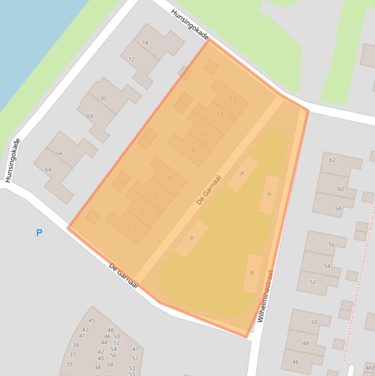 Kaart van postcodegebied 9974ST.