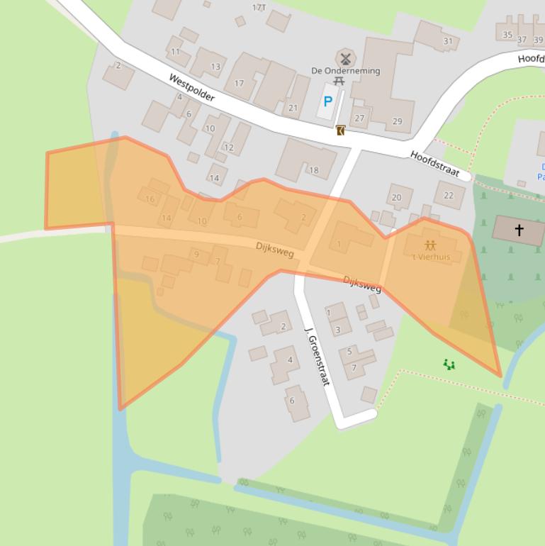 Kaart van postcodegebied 9975VN.