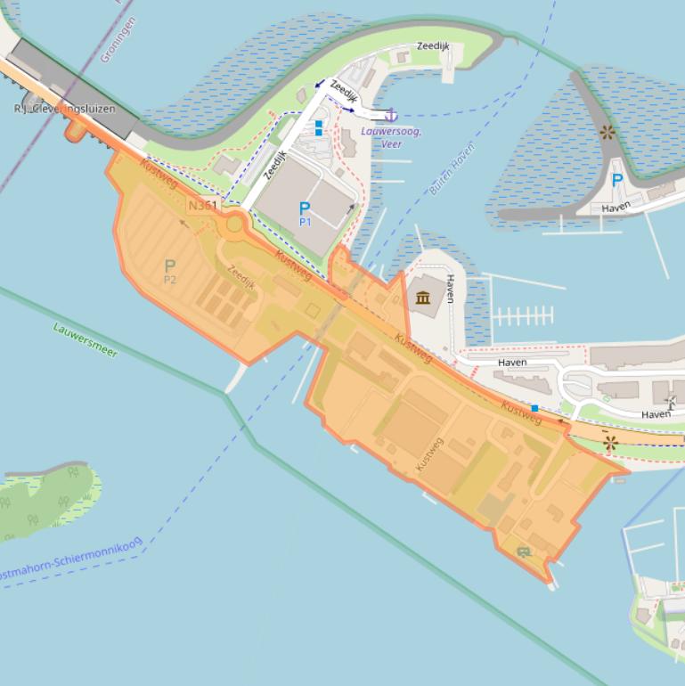 Kaart van postcodegebied 9976VP.