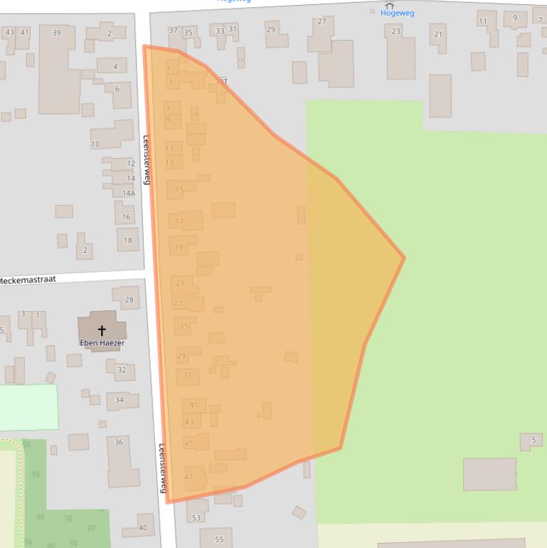 Kaart van postcodegebied 9977PA.