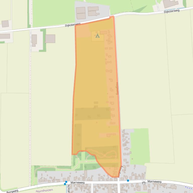 Kaart van postcodegebied 9977PE.