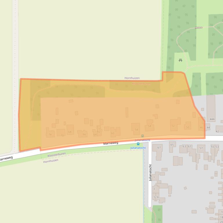 Kaart van postcodegebied 9977PL.