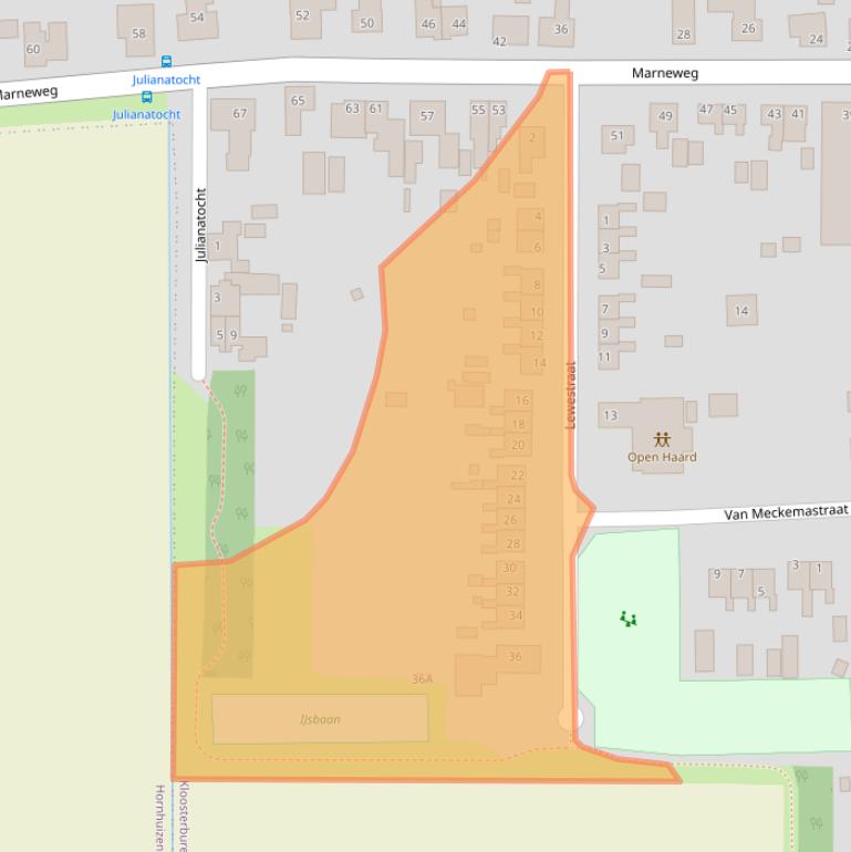 Kaart van postcodegebied 9977PP.