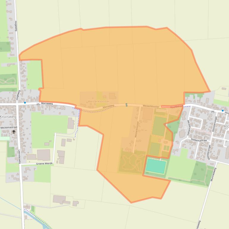 Kaart van postcodegebied 9977RA.