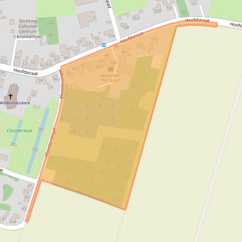 Kaart van postcodegebied 9977RE.