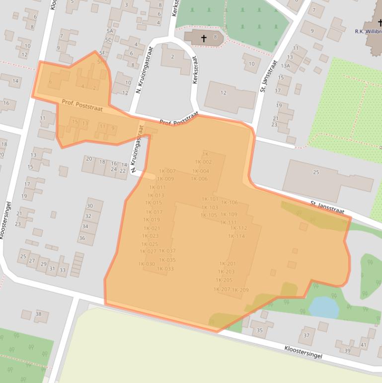 Kaart van postcodegebied 9977RN.