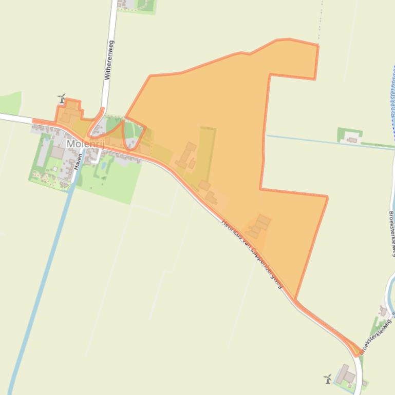 Kaart van postcodegebied 9977RV.