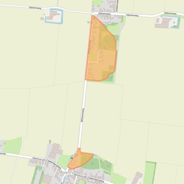 Kaart van postcodegebied 9977SB.