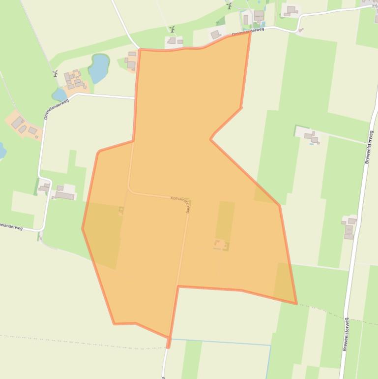 Kaart van postcodegebied 9978TD.