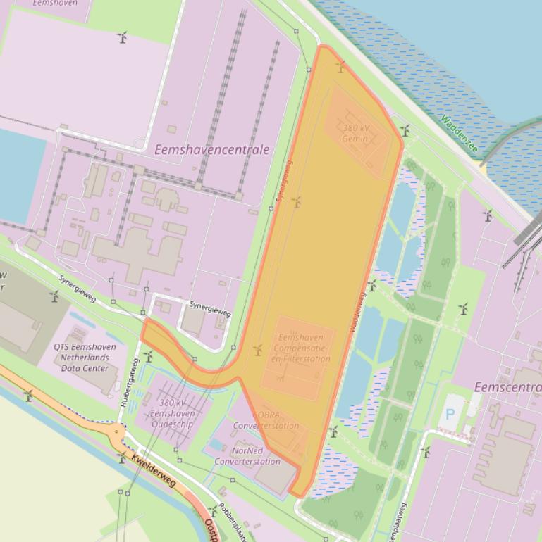 Kaart van postcodegebied 9979XB.