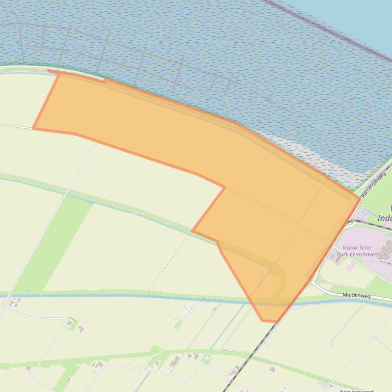 Kaart van postcodegebied 9979XG.