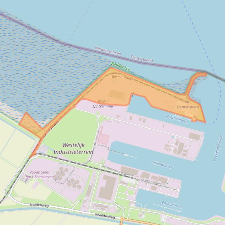 Kaart van postcodegebied 9979XX.