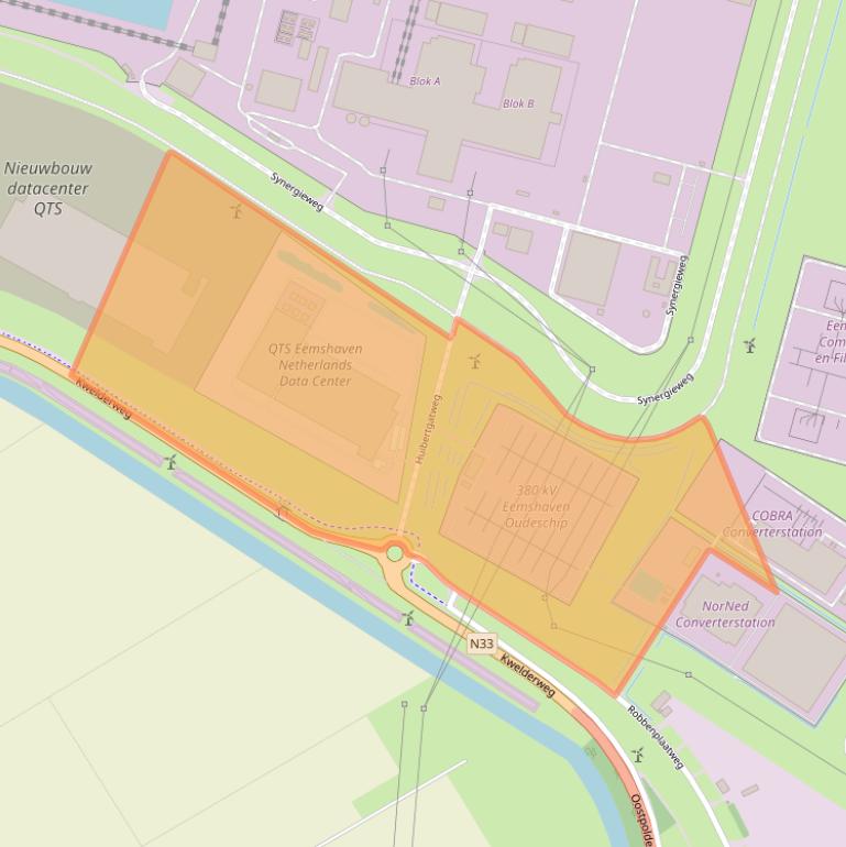 Kaart van postcodegebied 9979XZ.