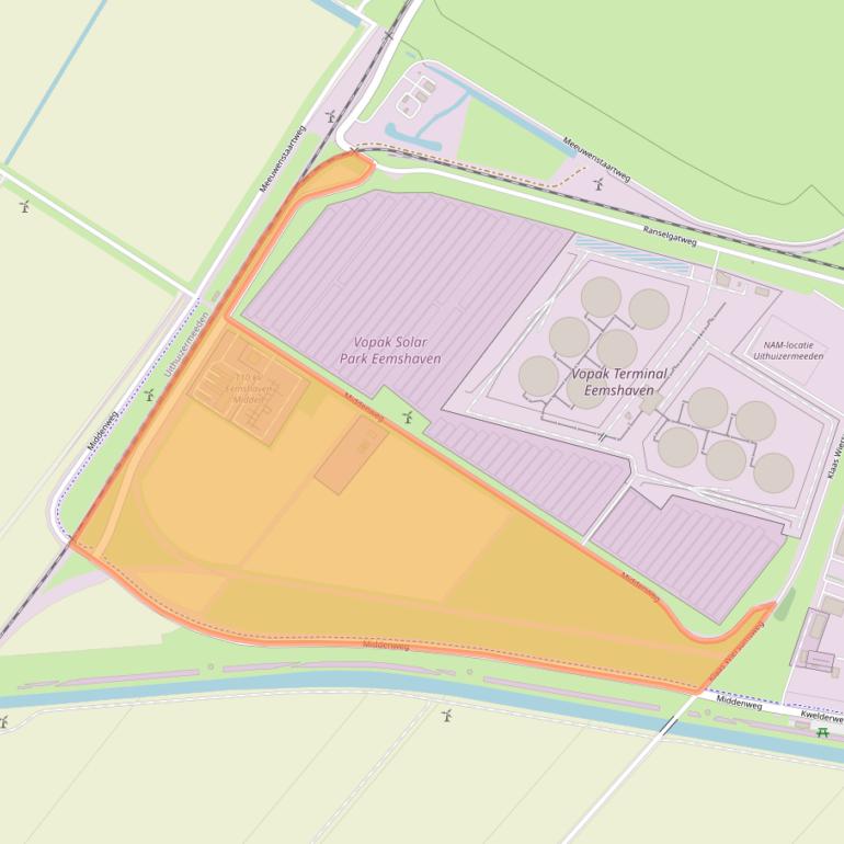 Kaart van postcodegebied 9979ZZ.