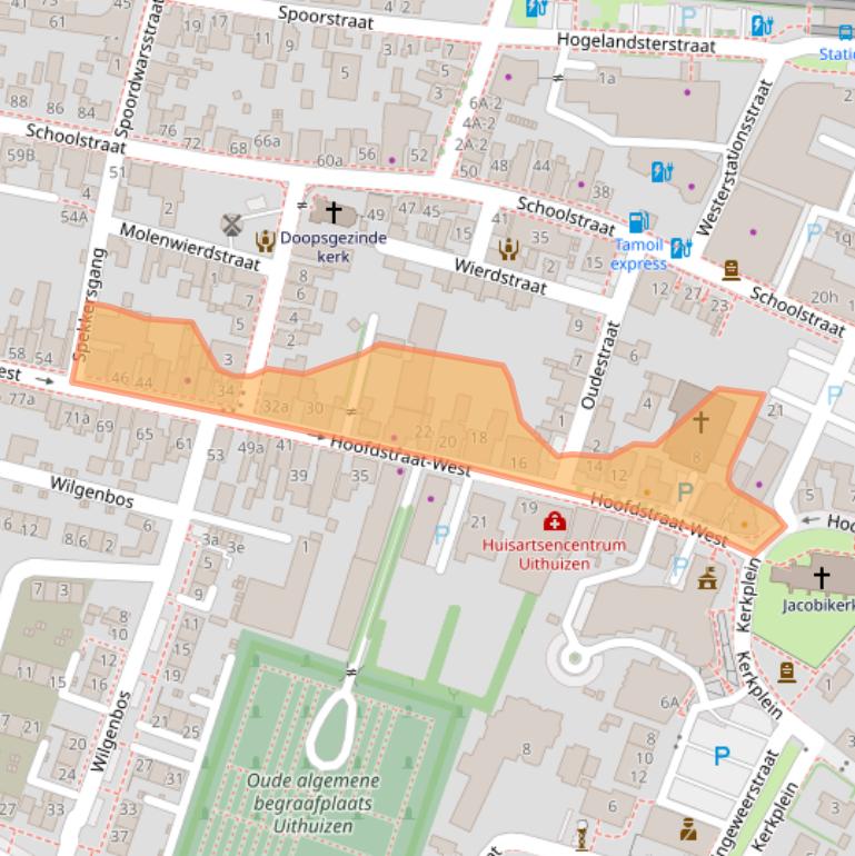 Kaart van postcodegebied 9981AD.