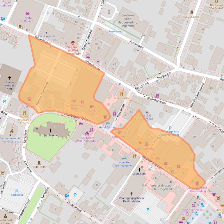 Kaart van postcodegebied 9981AG.