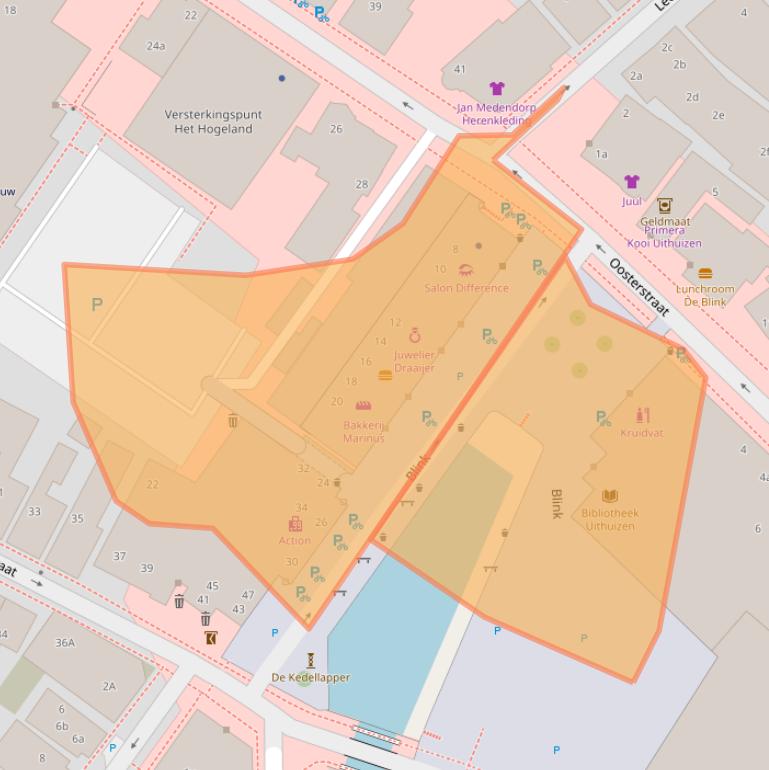 Kaart van postcodegebied 9981AJ.