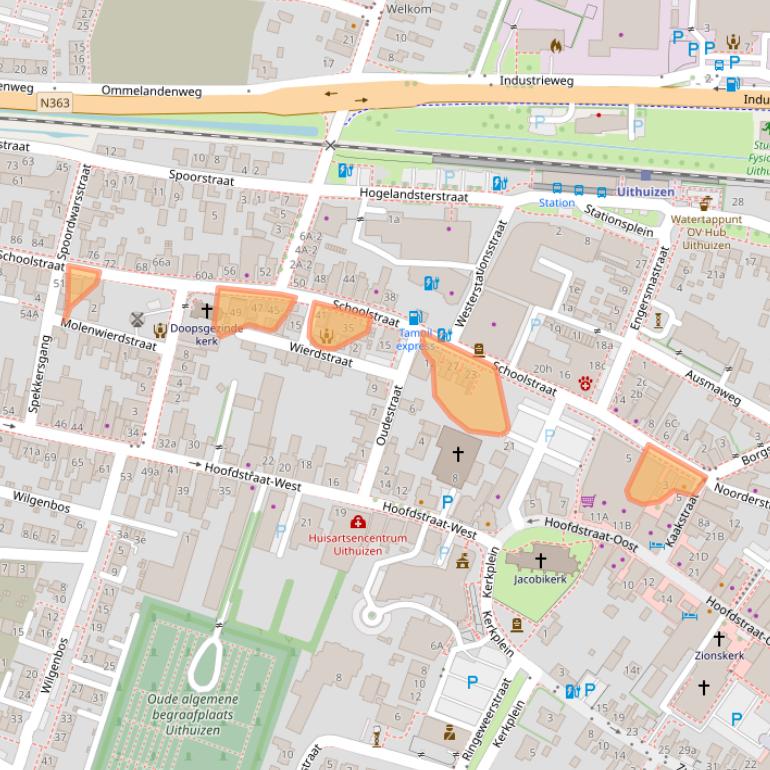 Kaart van postcodegebied 9981AL.