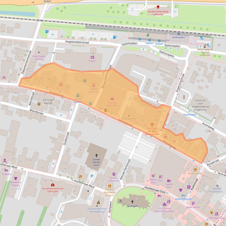 Kaart van postcodegebied 9981AN.
