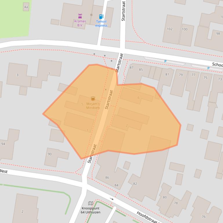 Kaart van postcodegebied 9981AW.