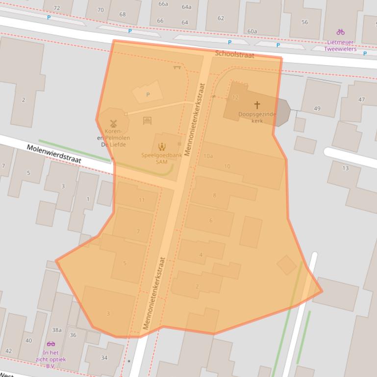 Kaart van postcodegebied 9981BB.