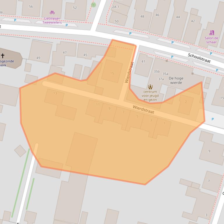 Kaart van postcodegebied 9981BC.