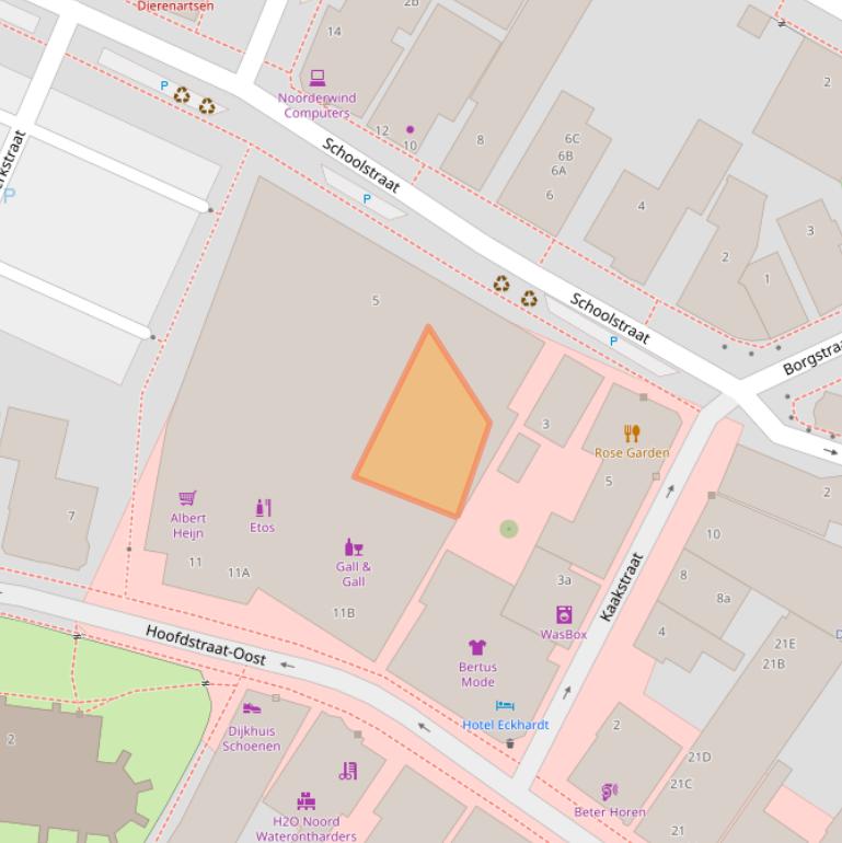 Kaart van postcodegebied 9981BE.