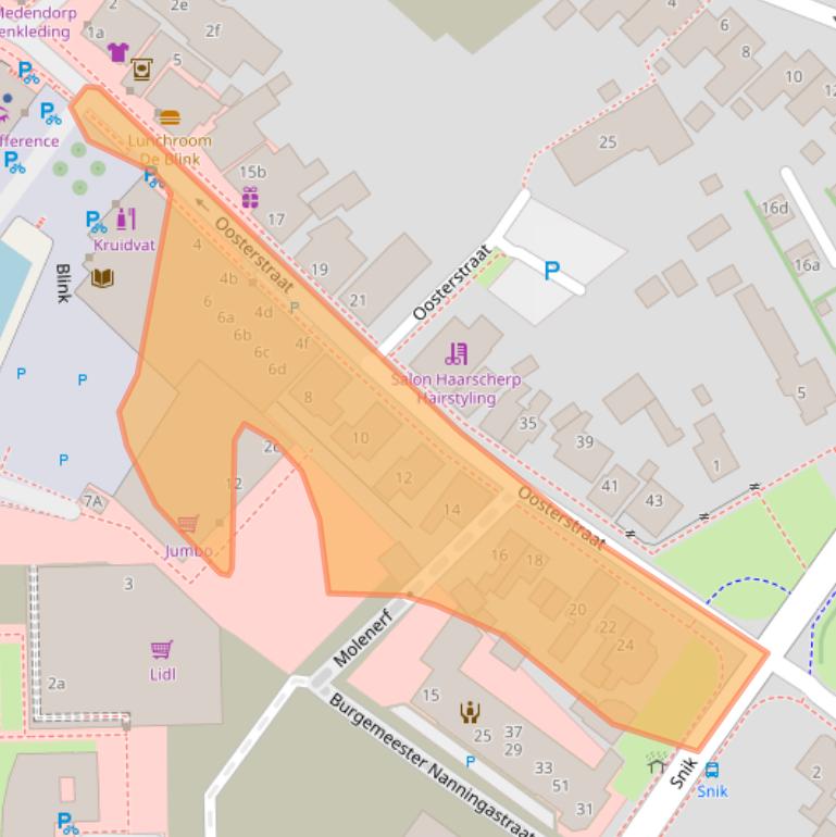 Kaart van postcodegebied 9981CP.