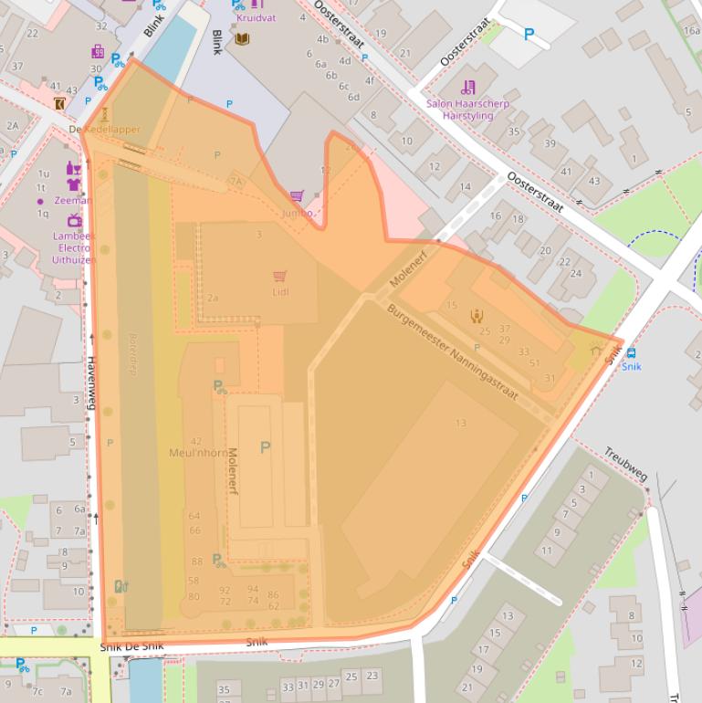 Kaart van postcodegebied 9981EA.