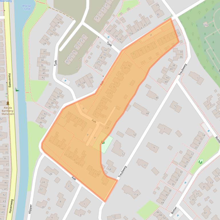 Kaart van postcodegebied 9981EK.