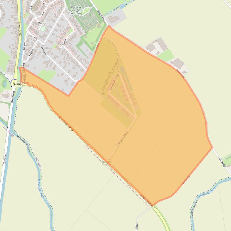 Kaart van postcodegebied 9981ET.