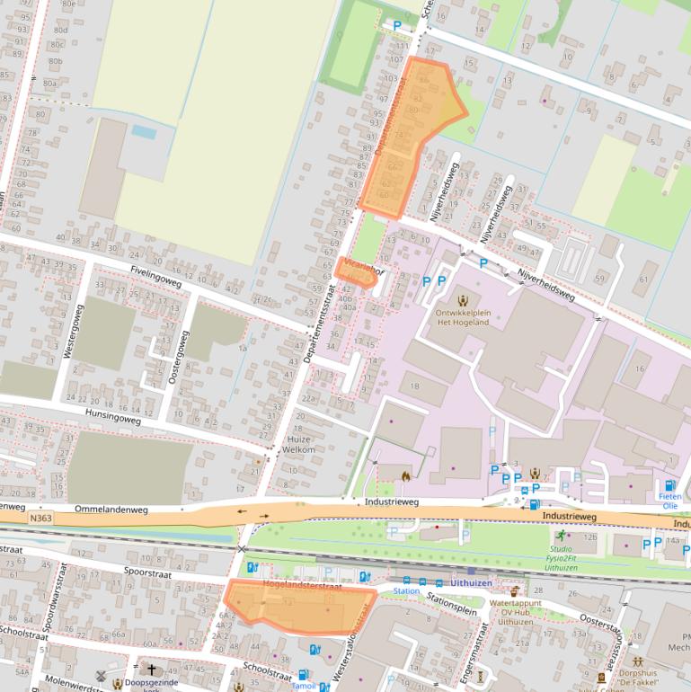 Kaart van postcodegebied 9981GD.