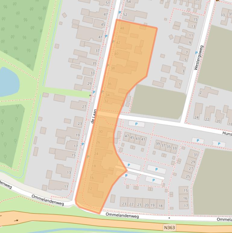 Kaart van postcodegebied 9981GP.