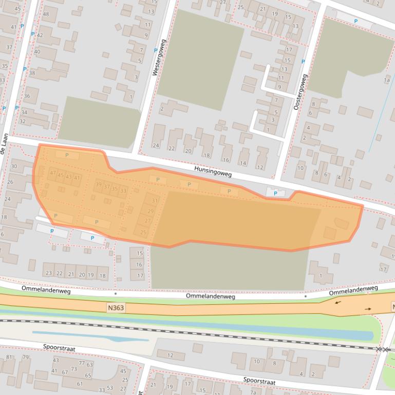 Kaart van postcodegebied 9981GS.