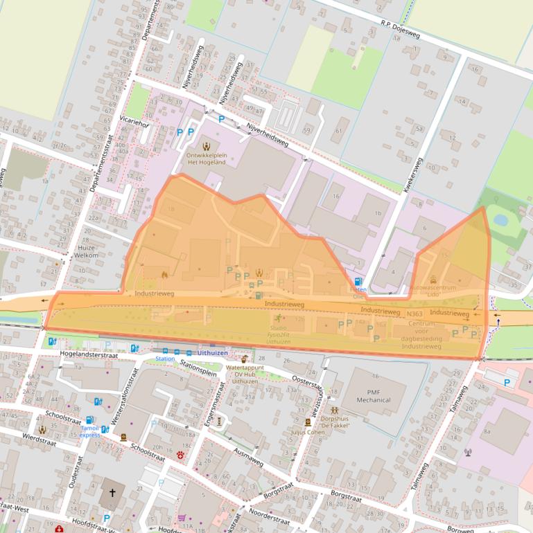 Kaart van postcodegebied 9981HJ.